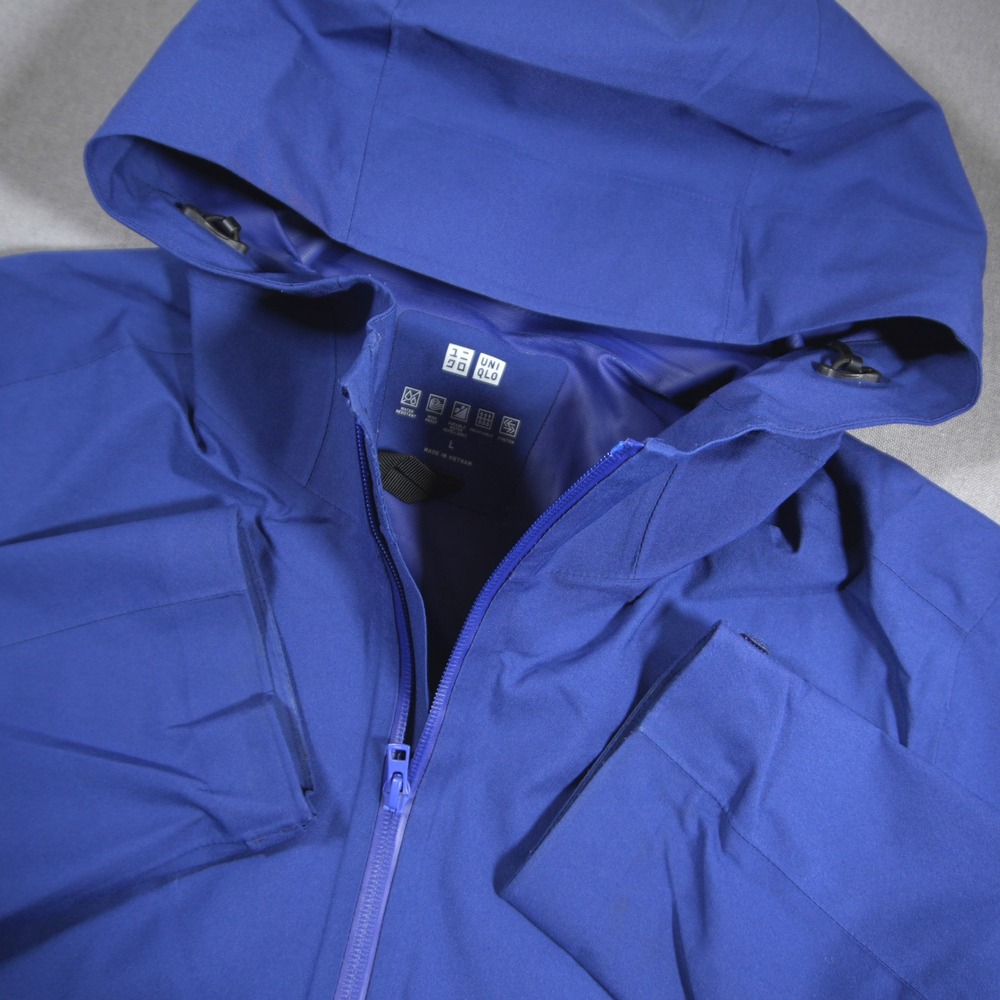Uniqlo Blocktech Water Resistant Windproof Parka Mens L Windbraker Performance